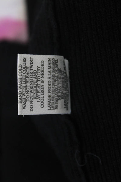 Z Supply Womens Pullover Sweater Black Square Neck Long Sleeve Size M