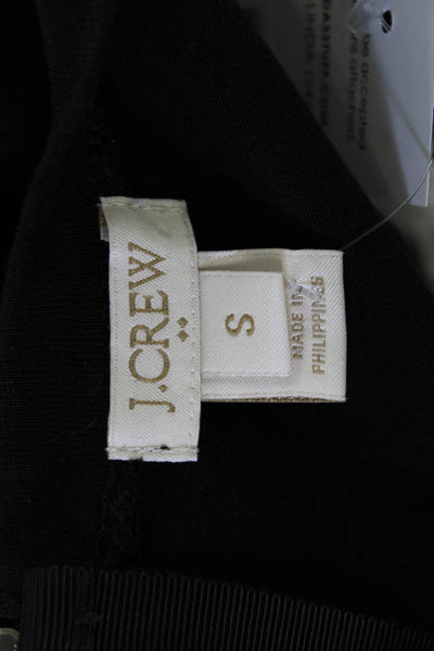 J Crew Women Basic Black Cotton Crew Neck Short Sleeve T-Shirt Size S