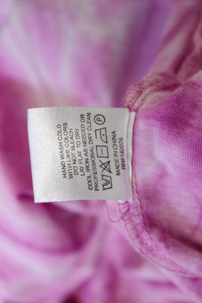 Generation Love Womens Pink Viscose Crew Neck Long Sleeve T-Shirt Size M