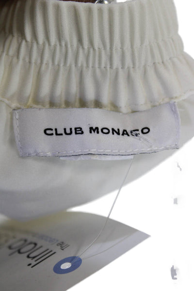 Club Monaco Womens Pleated Midi Skirt White Rayon Blend Size XS