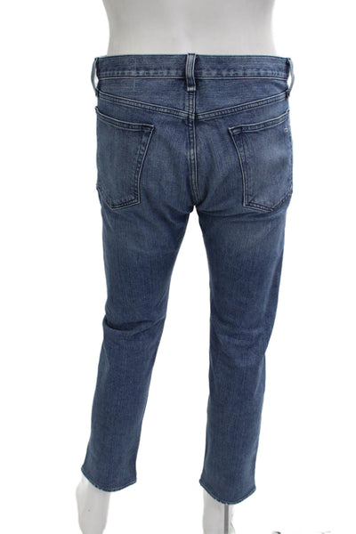 Rag & Bone Mens Cropped Straight Jeans Dark Blue Size 31