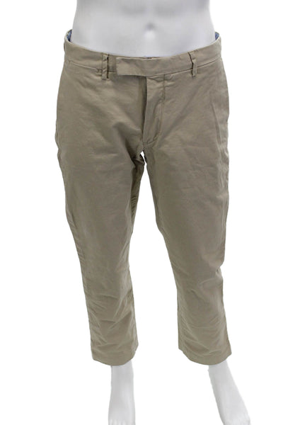Polo Ralph Lauren Mens Beige Ankle Chinos Button Size 32