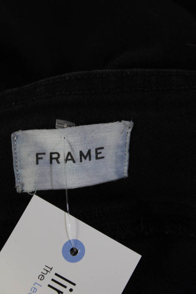 Frame Womens Cropped Black Pants Low Rise 90s 26in Inseam Size 1
