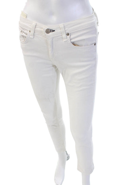 Rag & Bone Jean Womens Ankle Skinny White Jeans Size 24