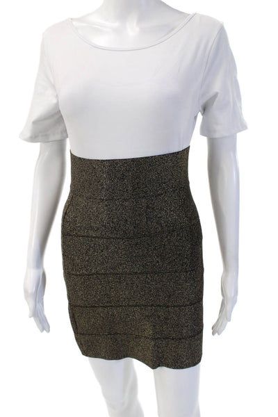 BCBG Max Azria Women Bodycon Mini Skirt White Size S