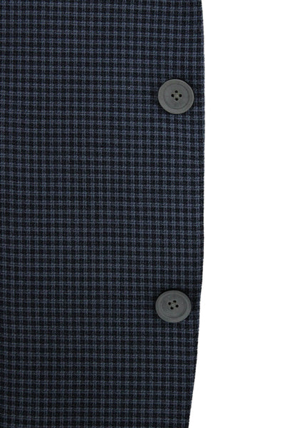 Hart Schaffner Marx Mens Blue Check Wool Blend Classic Blazer Button Size 44