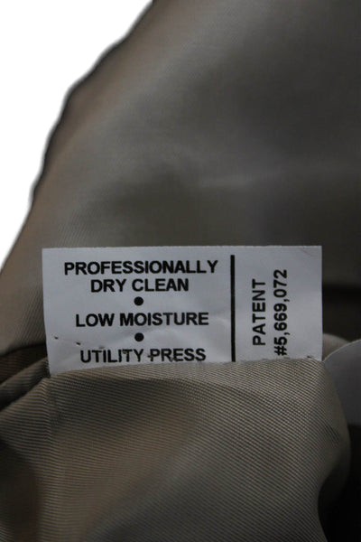 Hart Schaffner Marx Mens Brown Check Wool Blend Sport Coat Size 44