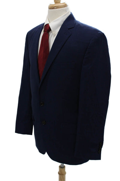 Ralph Ralph Lauren Men 2 Piece Dark Blue Wool Stretch Suit Jacket Size 40