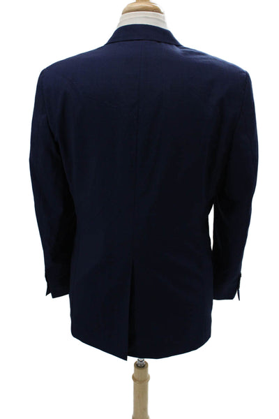 Ralph Ralph Lauren Men 2 Piece Dark Blue Wool Stretch Suit Jacket Size 40