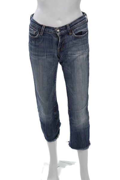 Citizens of Humanity Womens Cropped Jeans Dark Blue Low Rise Size 26