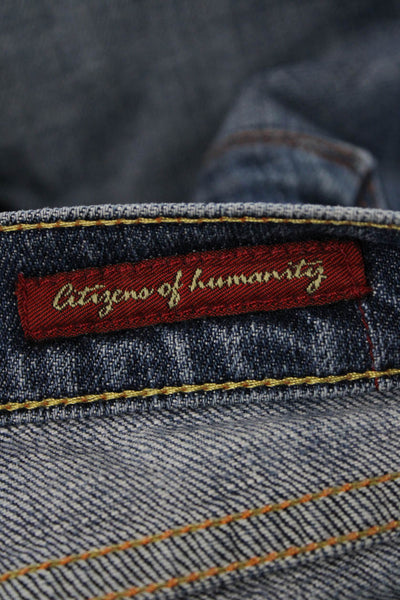 Citizens of Humanity Womens Cropped Jeans Dark Blue Low Rise Size 26