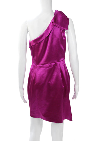 Aidan Aidan Mattox Women Purple Sheath Mini Dress Sleeveless Tie Waist Size 6