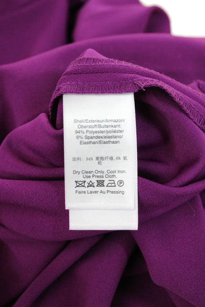 DKNY Womens Sheath Dress Purple Knee Length Short Sleeve Size 8