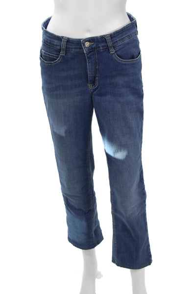 Dream Jeans Womens Cropped Straight Jeans Blue Cotton Low Rise Size 30