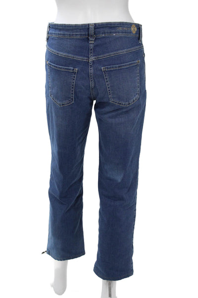 Dream Jeans Womens Cropped Straight Jeans Blue Cotton Low Rise Size 30