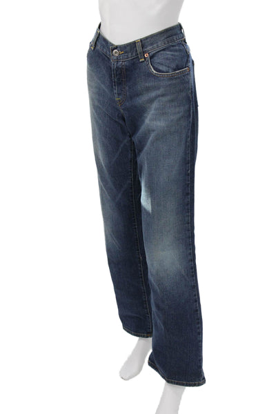 Lucky Brand Womens Bootcut Wide Leg Dark Blue Jeans Button Fly Size 29