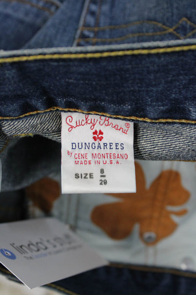 Lucky Brand Womens Bootcut Wide Leg Dark Blue Jeans Button Fly Size 29