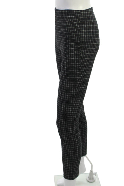 Theory Women Ankle Jeggings Black Check Size 0P
