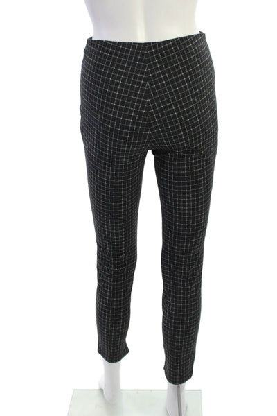 Theory Women Ankle Jeggings Black Check Size 0P