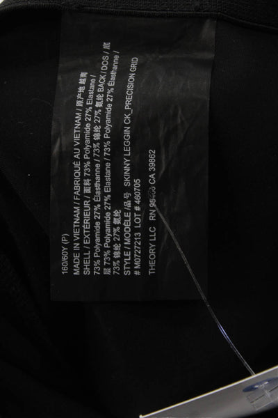 Theory Women Ankle Jeggings Black Check Size 0P