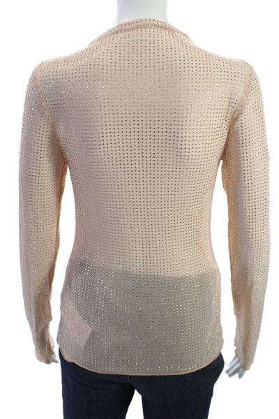 Intimately Free People Womens Beige Mock Neck Long Sleeve Top Size S