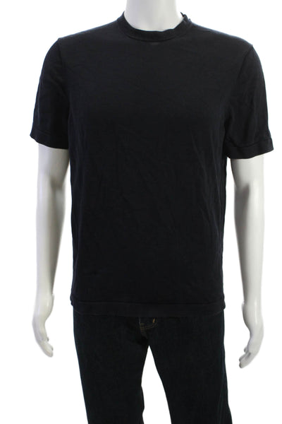 Suit Supply Mens Black Crew Neck Short Sleeve T-Shirt Size M