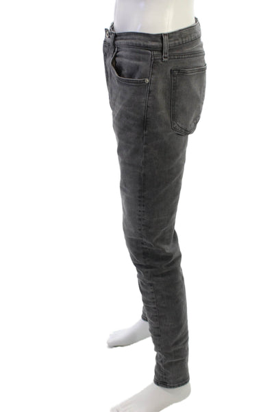 Rag & Bone Mens Skinny Straight Jeans Gray Button Size 32