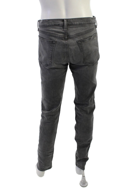 Rag & Bone Mens Skinny Straight Jeans Gray Button Size 32