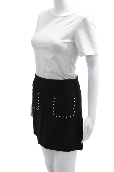 Zara Women Mini A-Line Set Black Round Neck Short Sleeve Solid Size XS