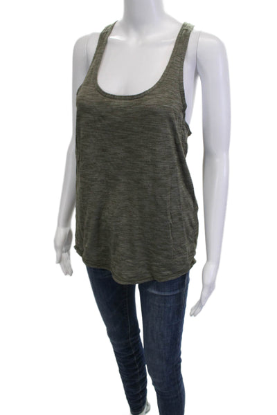 Lululemon Womens Basic Sleeveless Tank Army Green Round Neck Size 6
