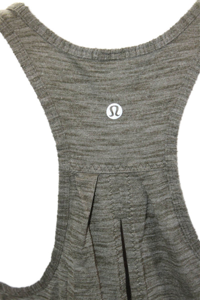 Lululemon Womens Basic Sleeveless Tank Army Green Round Neck Size 6