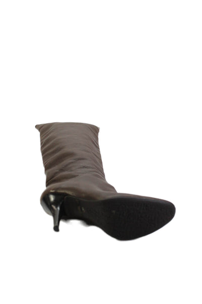 Giuseppe Womens Leather Round Toe Zip Up Boots Brown Size 37 7