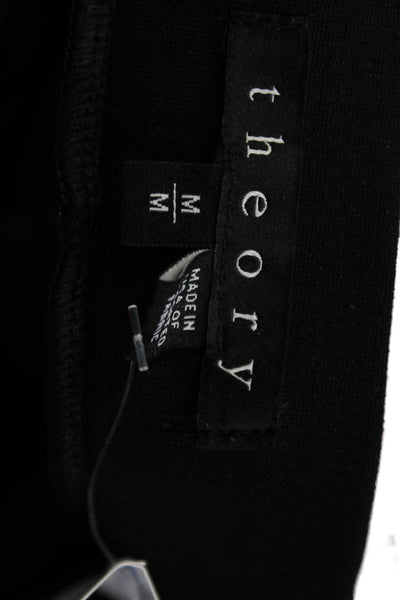 Theory Womens Ankle Leggings Black Designer Stretch Viscose Blend Size M