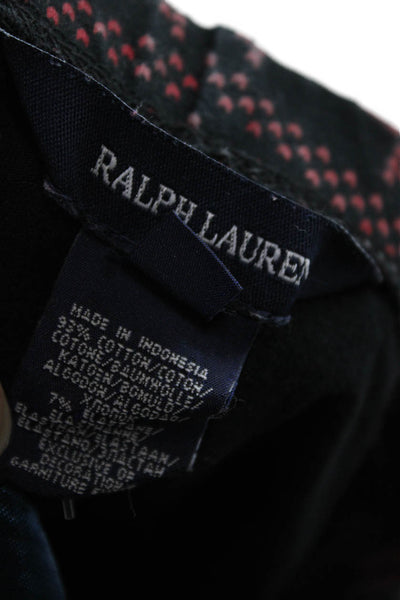 Ralph Lauren Blue Label Girls Geometric Print Ankle Leggings Black Size 2T