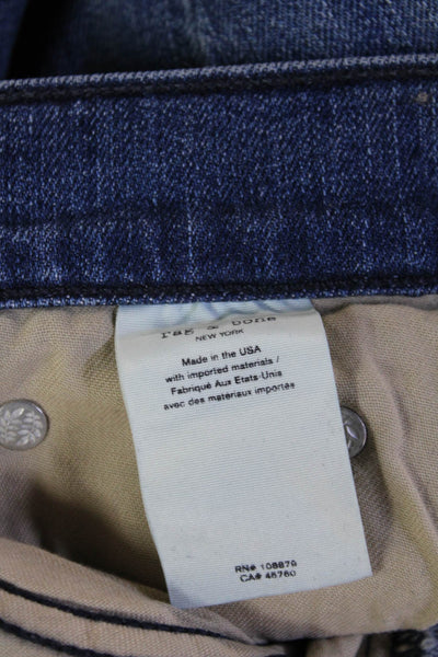 Rag & Bone Women Ankle Cropped Skinny Jeans Dark Blue Petite Size 23