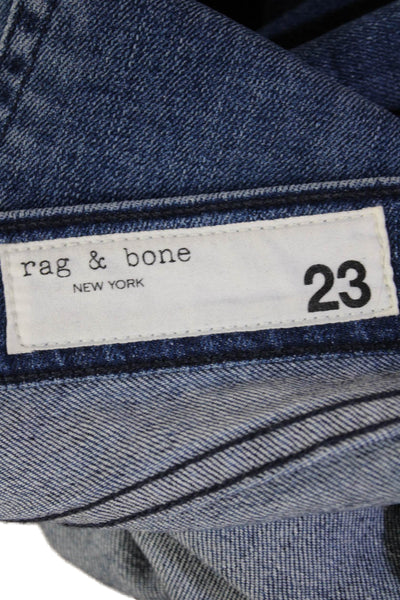 Rag & Bone Women Ankle Cropped Skinny Jeans Dark Blue Petite Size 23