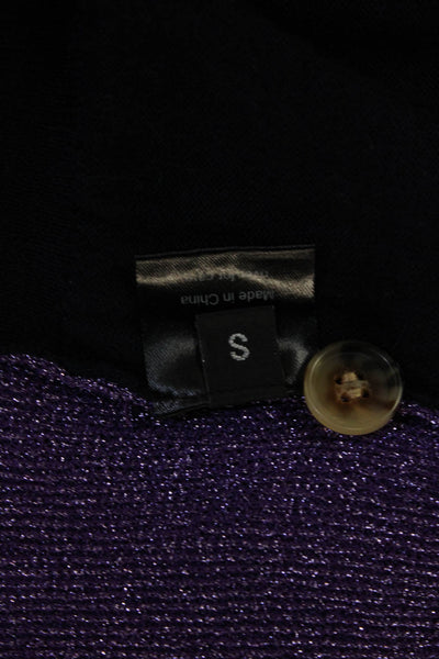 Rachel Comey Womens Henley Purple Viscose Sweater Collared Size S