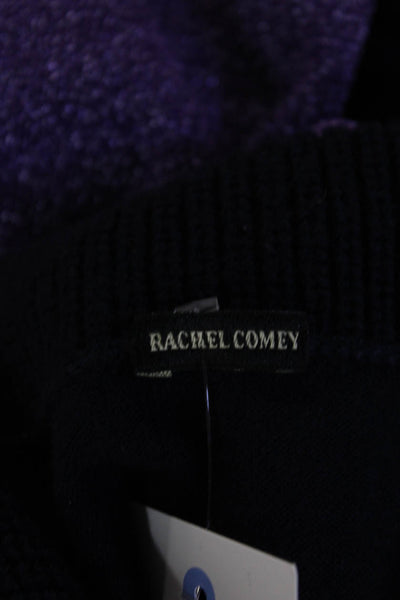 Rachel Comey Womens Henley Purple Viscose Sweater Collared Size S