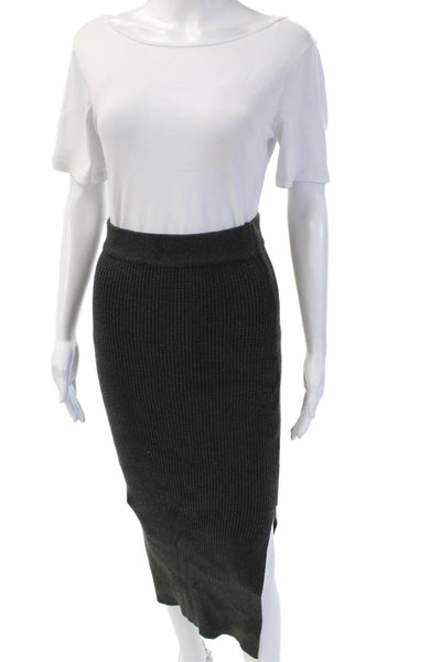 Zara Knit Womens Black Straight Pencil Skirt Size S