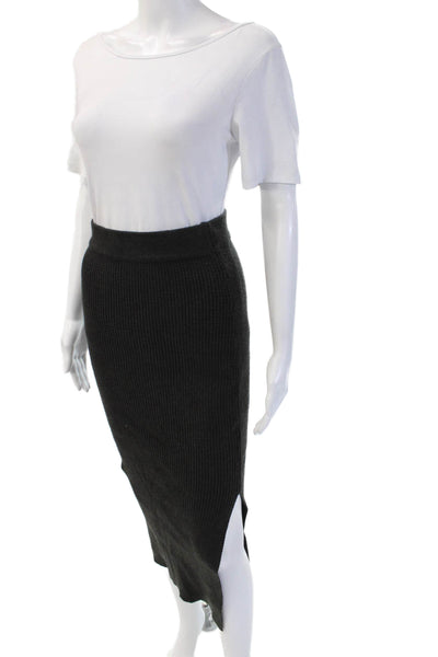 Zara Knit Womens Black Straight Pencil Skirt Size S