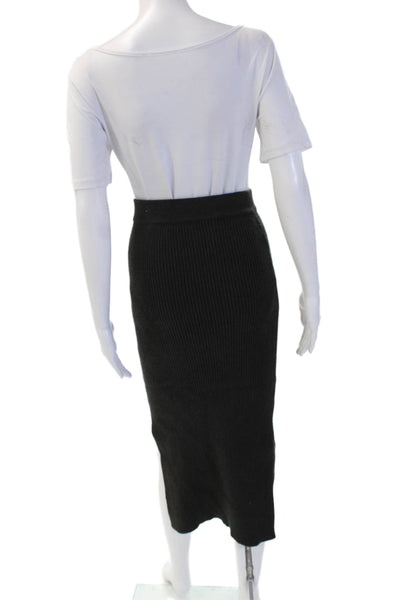 Zara Knit Womens Black Straight Pencil Skirt Size S