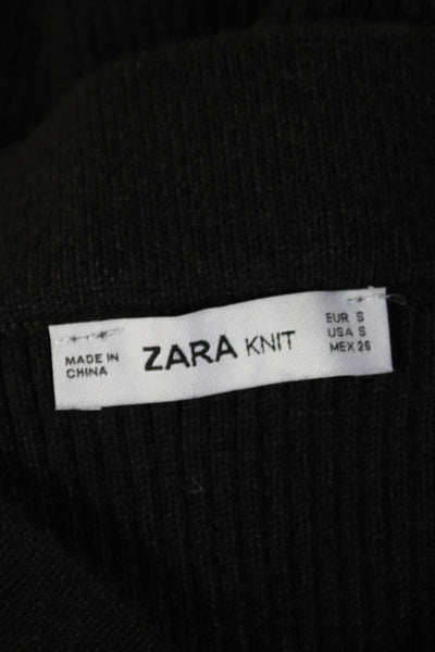 Zara Knit Womens Black Straight Pencil Skirt Size S