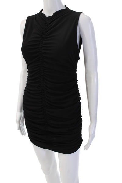 Zara Women Bodycon Mini Black Sleeveless High Neck Dress Size M