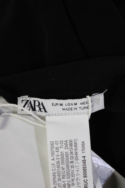 Zara Women Bodycon Mini Black Sleeveless High Neck Dress Size M