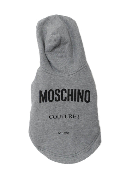 Moschino Couture Cotton Button Down Hoodie Jacket Gray Size 35