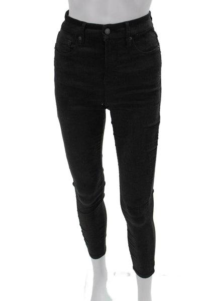 Good American Women Black Ankle Jegging Pants Size 2