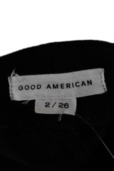 Good American Women Black Ankle Jegging Pants Size 2