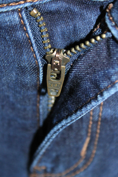 Liverpool Jeans Company Women Ankle Skinny Jeans Dark Blue Button Size 4