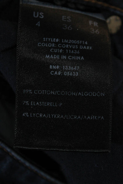 Liverpool Jeans Company Women Ankle Skinny Jeans Dark Blue Button Size 4