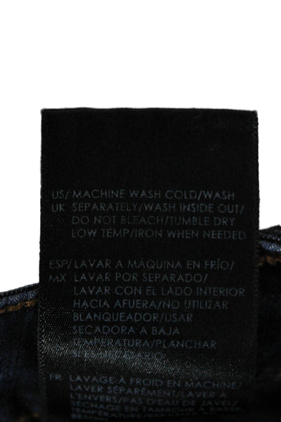 Liverpool Jeans Company Women Ankle Skinny Jeans Dark Blue Button Size 4